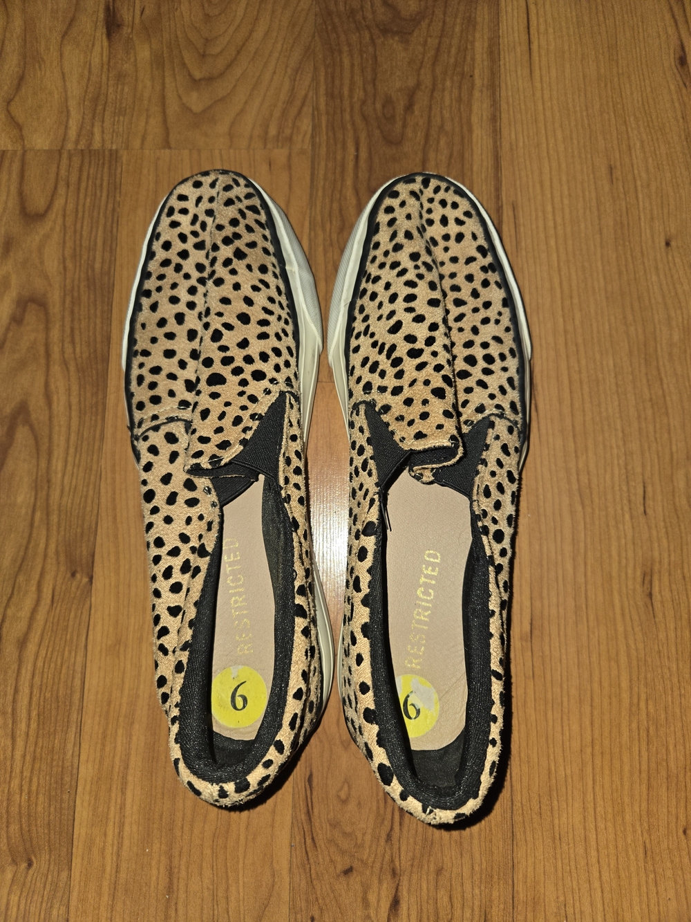 Restricted Cheetah Print Slip-On Sneakers - Tan & Black